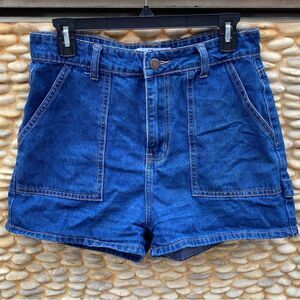 Flying Angel Juniors Denim Blue Jean Carpenter Shorts 11/30 EUC